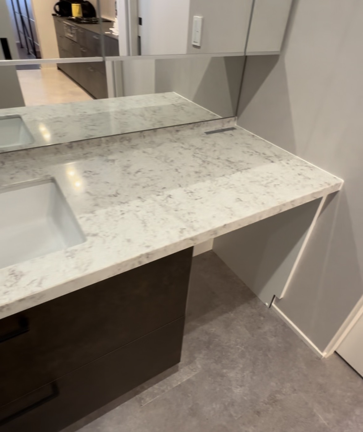 アンテナ主の洗面台全体(タカラスタンダード エリーナW1650)