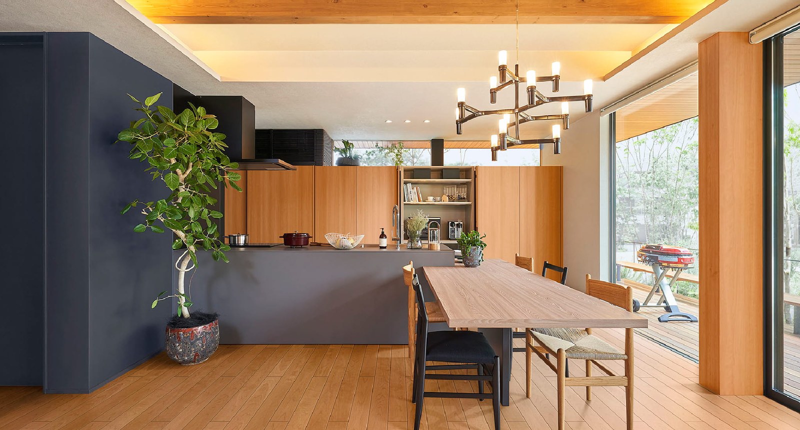 住友林業 キッチン＋無垢床