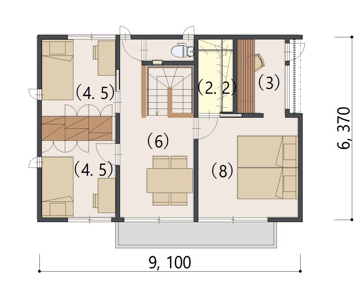 No.1225 2階間取り図
