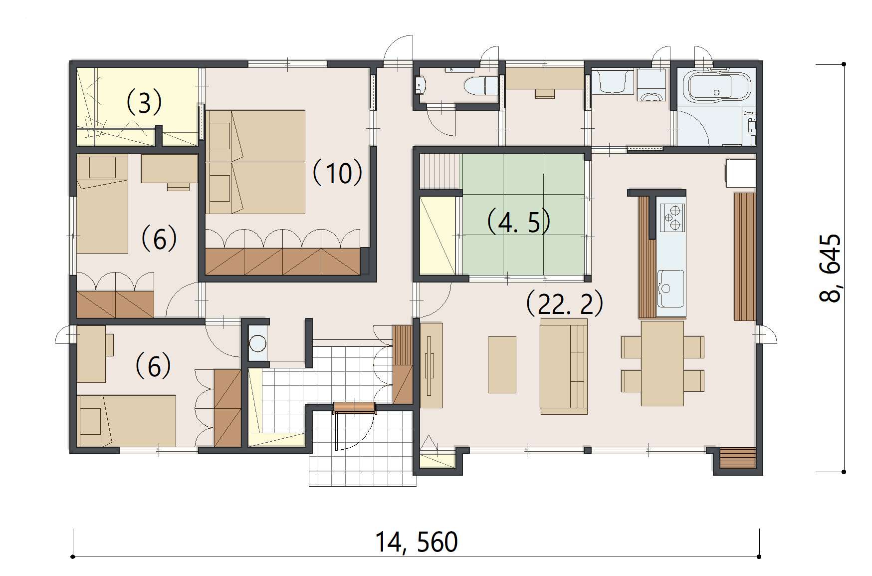 No.1236 平屋間取り図